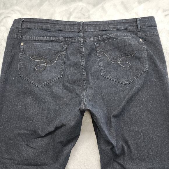 Dots Fashion Mid Rise Slim Straight Leg Jeans Size 22 Blue Dark Wash Stretch - Picture 4 of 11